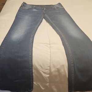 Elegant Dark Blue Flare Jeans